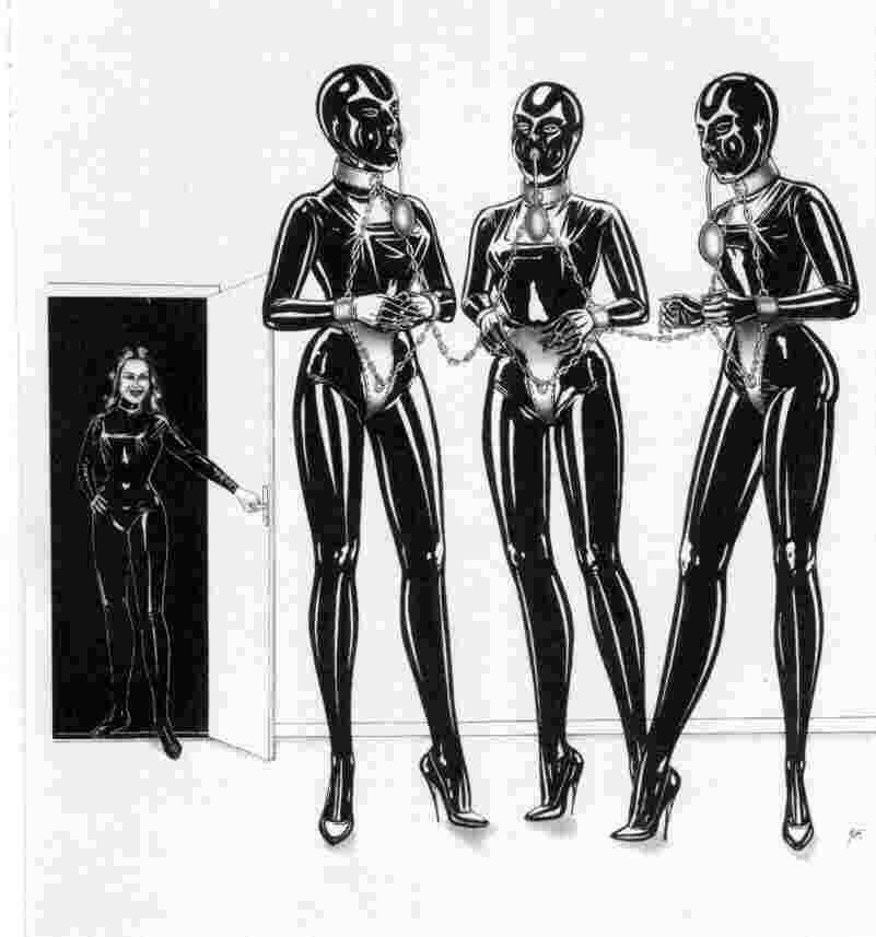 Luscious latex divas with seductive bodies wait for thrilling actions