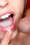 Dirty blonde loves having sperm in her face hole later on a great oral sex