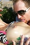 Blonde in bikini Monique Alexander tenderly licks and wildly screws rod outdoor