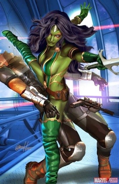Gamora green superhero sex