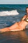 gợi cảm bodied leggy mẫu Anita. tối trong bikini tư thế trên những Bãi biển :Bởi: những biển