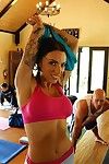 Big boobed tattooed beauty Juelz Ventura gets her pussy poked after doing exercises at the gym