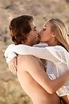 Busty blonde Nicole Aniston enjoys oral sex and intense pussy fuck with her partner outdoors