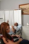 Curvaceous redhead Sophie Dee with monster tits gets a fuck in the hospital