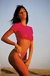 La mitad desnudo o desnudo este de lujo Chica Anita rubia se ve Increíble en el playa