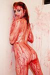 Desagradável Rosa lidikay cria um trabalho de arte com ela sensual fetiche Nude posando
