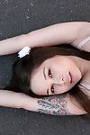 Young asian beauty likes to stretch and play naughty during solo session