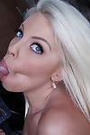 The luscious big titted blonde Britney Amber so pleasingly deep throating the rod