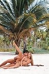enorme Nude loira Mandy Brilhante Goza Anal Sexo no areia no o selvagem Praia