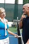 Stunning busty blonde Katie Kox is going to feel the anger of his penis.