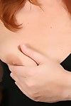 Red-haired Riley Shy gets her neat pussy poked and gives oral pleasure before taking cum