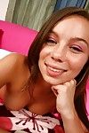 Smiling cutie Capri Anderson gets coated in sperm after enjoying big cock in her shaved pussy