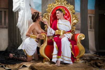 Titsy honey Ayda Swinger role plays Cleopatra during the time that fucking Caesar