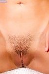 Decadent brown hair hottie Sophia Jade benefits from as mother gave birth and displays her neatly trimmed bush
