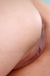 Mini eastern Heidi Ho with miniscule taut boob points gives a close-up of her pervy twat