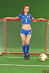 japoński ciało sztuka szablon Annie Ling udaje Co to laska nosi Niebieski Skóra zwężone piłka nożna mundury