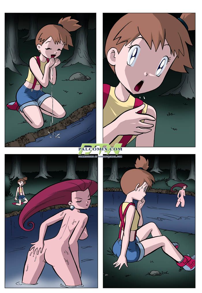 Horny teens from Pokemon Comics fucks with reference to huge dildo
